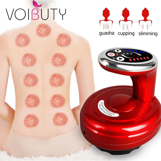 Electric Cupping Stimulate Acupoint Body Slimming Massager Guasha Scraping Heat Massage Negative Pressure Acupuncture Therapy